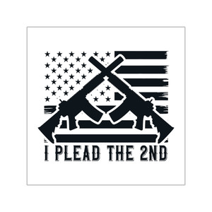 I Plead The 2nd 3 - Square Vinyl Sticker