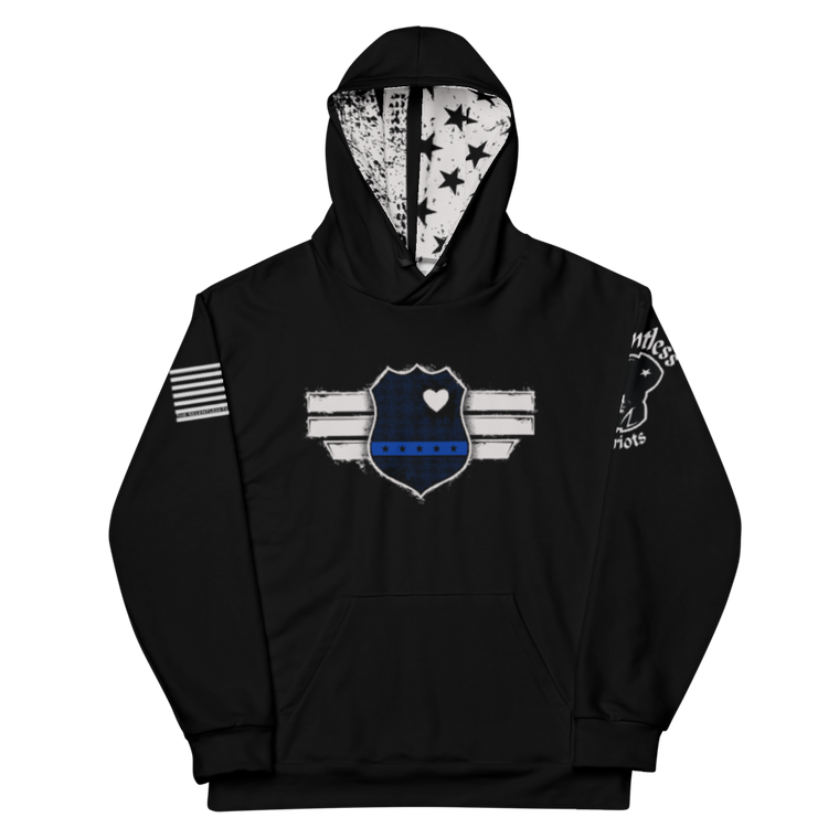 Thin Blue Line Series: Love The Blue Line - Dye Sublimated Unisex Hoodie