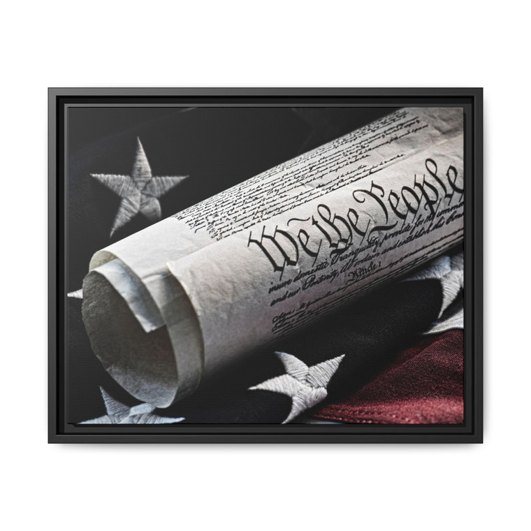 We The People 7 - Framed Canvas Print