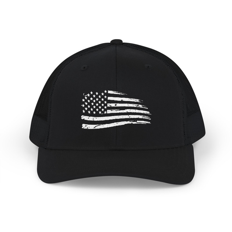 Distressed Flag - Snapback Trucker Cap