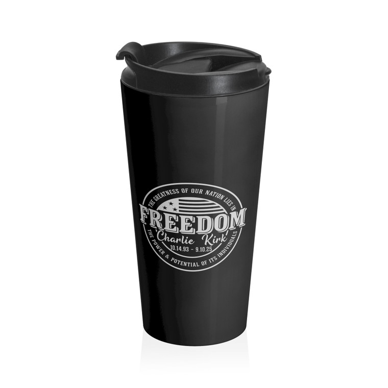 Charlie Kirk: The Greatness Of Our Nation - Stainless Steel Travel Mug