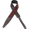 Levy's "Hawk" 2 1/2" Burgundy Garment Leather Guitar Strap