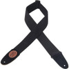 Brand New Levy's MSSC8-BLK Cotton Guitar Strap Signature Series Suede Ends Black