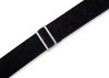 Levy's M7VC 2" Velvet Fabric Guitar Strap on Black Cotton Webbing