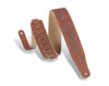Levy's MS26CK 2 1/2" Suede Leather Guitar Strap Embossed Celtic Knot - Brown