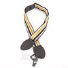 Souldier Double Racing Stripe Guitar Strap - Black & Gold