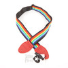 Souldier Rainbow Pattern Guitar Strap - Black & Red