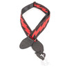 Souldier Lightning Bolt Pattern Guitar Strap - Red & Black