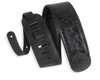 Levy's 3" Embossed Leather Guitar Strap Distressed Rose - Black