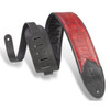 Levy's M4WP-003 3" Embossed Leather Guitar Strap - Geranium Merlot