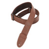 Levy's 2" Leather Tri Glide Series Garment Leather Guitar Strap - Brown