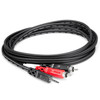 Hosa CMR-225 3.5mm Stereo TRS to Dual RCA Cable - 25'