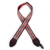 Souldier "Multi Stripe" Maroon Pattern 2" Guitar Strap with Burgundy Ends
