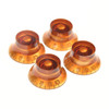 Gibson Top Hat Knobs 4 Pack - Vintage Amber