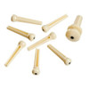 D'Addario Plastic Bridge Pins - Set of 7 with End Pin, Cream