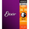 Elixir 11308 Nanoweb 80/20 Bronze Baritone 8-String Acoustic Strings - .016-.070