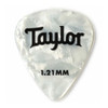 Taylor Celluloid 351 Picks 1.21mm 12-Pack - White Pearl