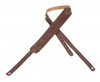 Levy's M11-BRN Leather Guitar Strap 3/4" with 1 3/4" Movable Pad & Buckle Adjustment Brown