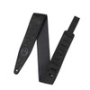 Levy's 2.5" Florentine Embossed Leather Guitar Strap - Black