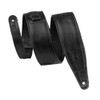 Levy's 2.5" Moon Phases Padded Garment Leather Guitar Strap - Black on Black