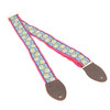 Souldier 2" Guitar Strap - Wilco Signature "Owls" - Blue and Gold Pattern on Pink
