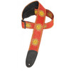 Levy's Jacquard Weave Sun Design 2" Guitar Strap in Red