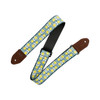 Levy's Mid Century Modern Series Guitar Strap - Blue, Green & White Mod Tulip