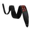 Levy's 2.5" Rebel Series Red Studded Garment Leather Strap - Black