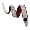 Levy's 2.5" Rebel Series Silver Studded Strap Garment Leather - Cracked White