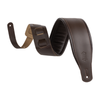 Levy's 3" Amped Series Top Grain Leather Guitar Strap XL Length - Dark Brown