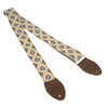 Souldier "Rustic" 2" Guitar Strap in Charcoal & Gold with Olive Ends