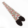 Souldier Guitar Strap "Papillons" Red & Green Floral on Red Pattern