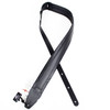 LM "Classic Leather" Series 2.5" Black Garment Leather Guitar Strap