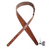 LM "Premier" 2.5" Brown Crocodile Pattern Leather Guitar Strap