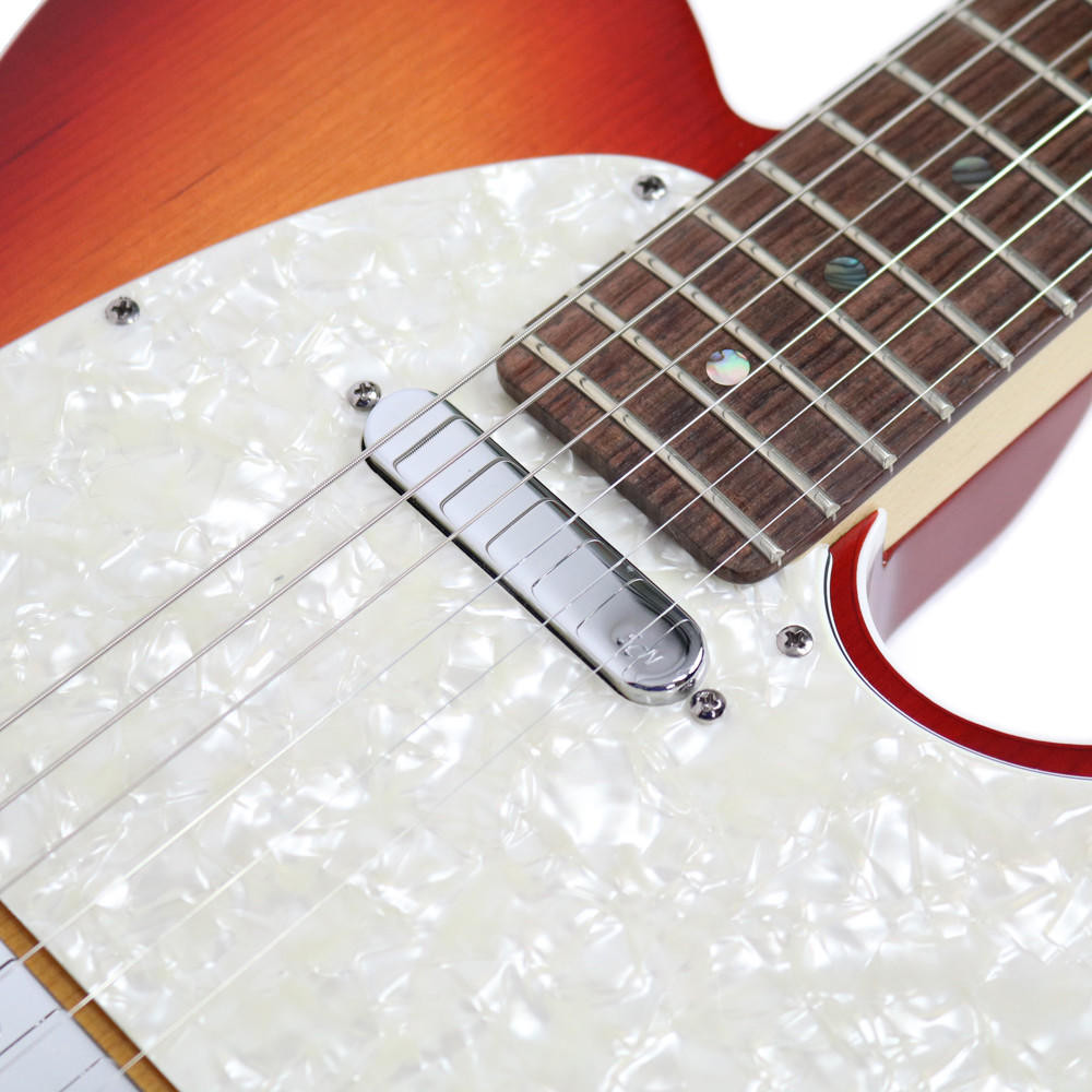 2007 Fender American Deluxe Telecaster in Cherry Sunburst | Cream