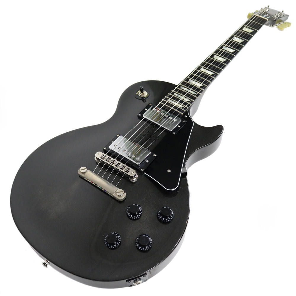1992 Gibson Les Paul Studio Refinished in Black Sparkle | Cream