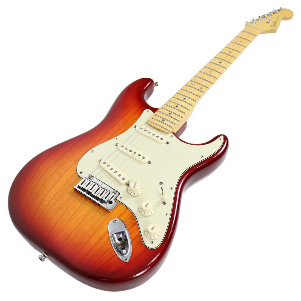 2002 Fender American Deluxe Stratocaster in Aged Cherry Burst