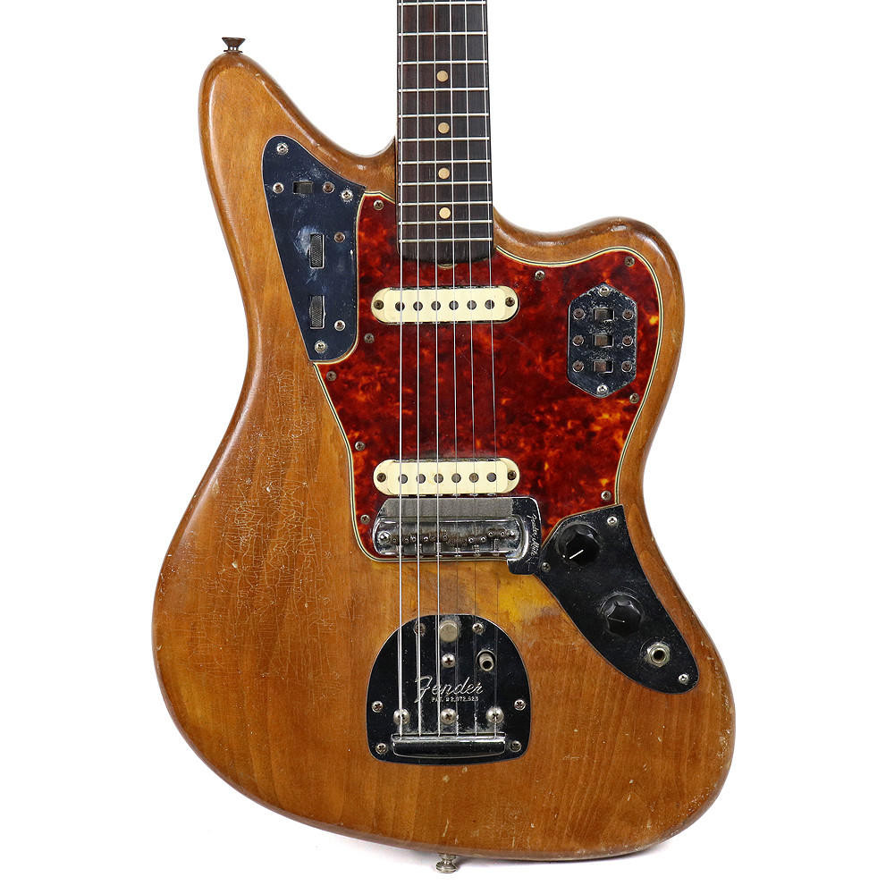 Vintage 1962 Fender Jaguar Electric Guitar Stripped Finish | Cream