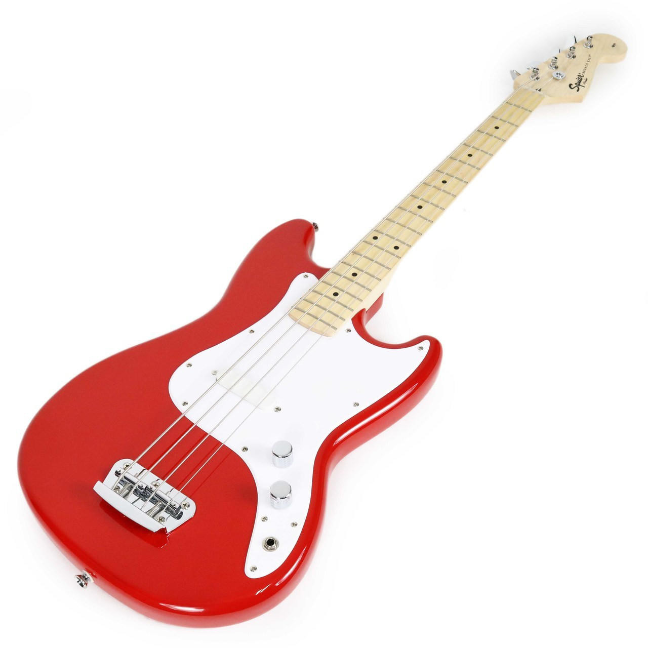 Squier Bronco Bass レッド ミディアムスケール Squier Bronco Bass Maple - Torino Red | Cream City Music