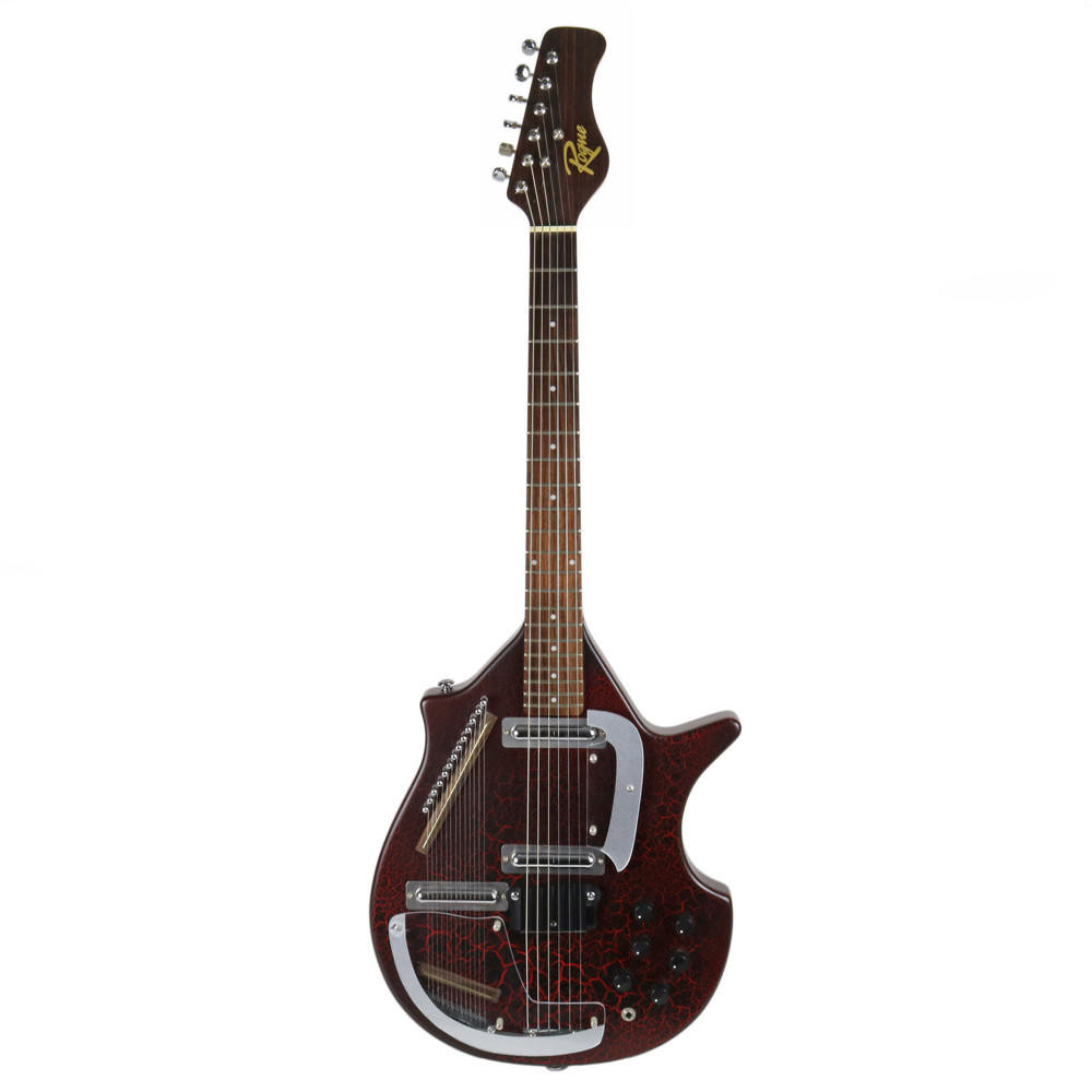 Used Rogue Electric Sitar Guitar in Red Crackle Finish | Cream