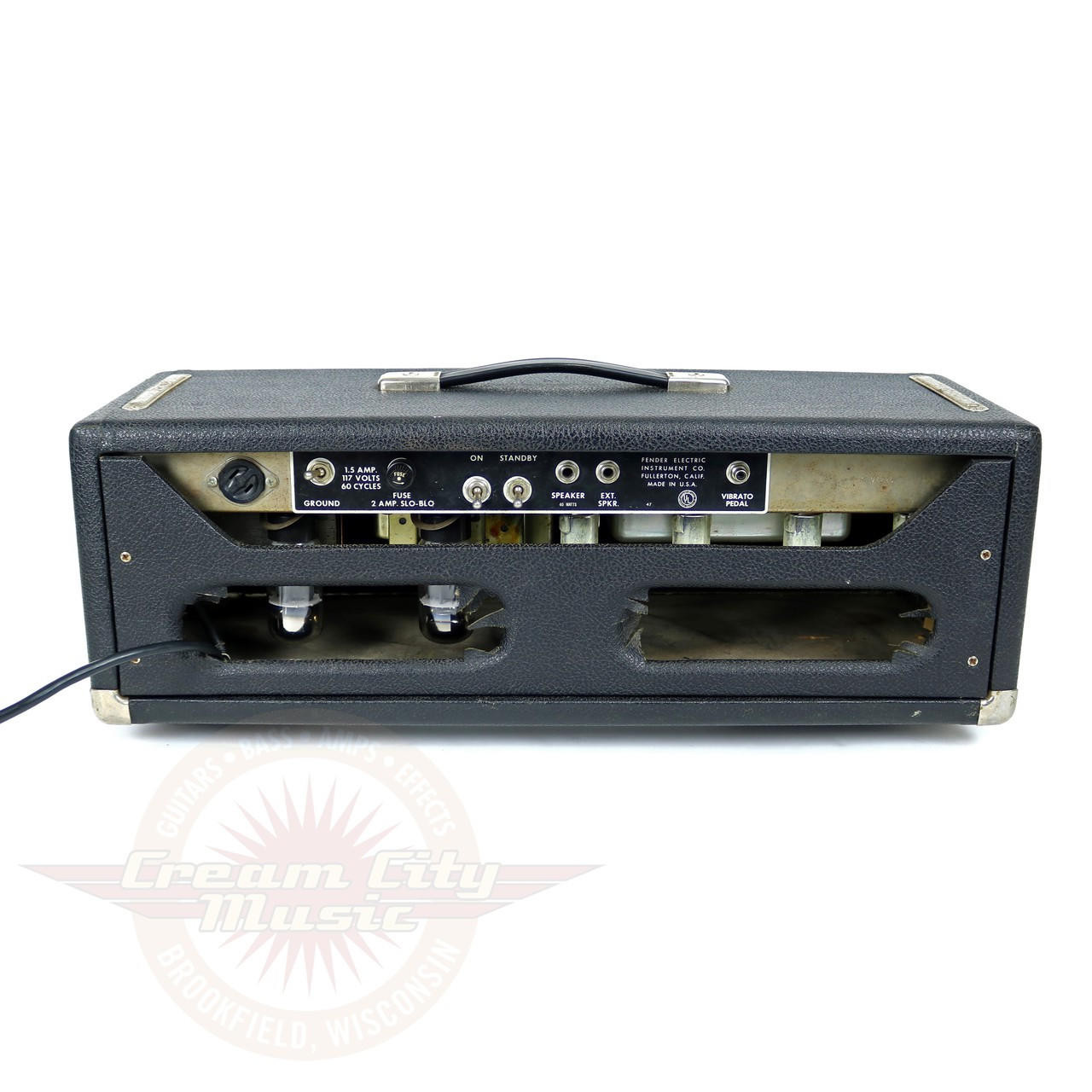 Vintage 1965 Fender Bandmaster 40W Tube Amp Head Blackface Pre-CBS