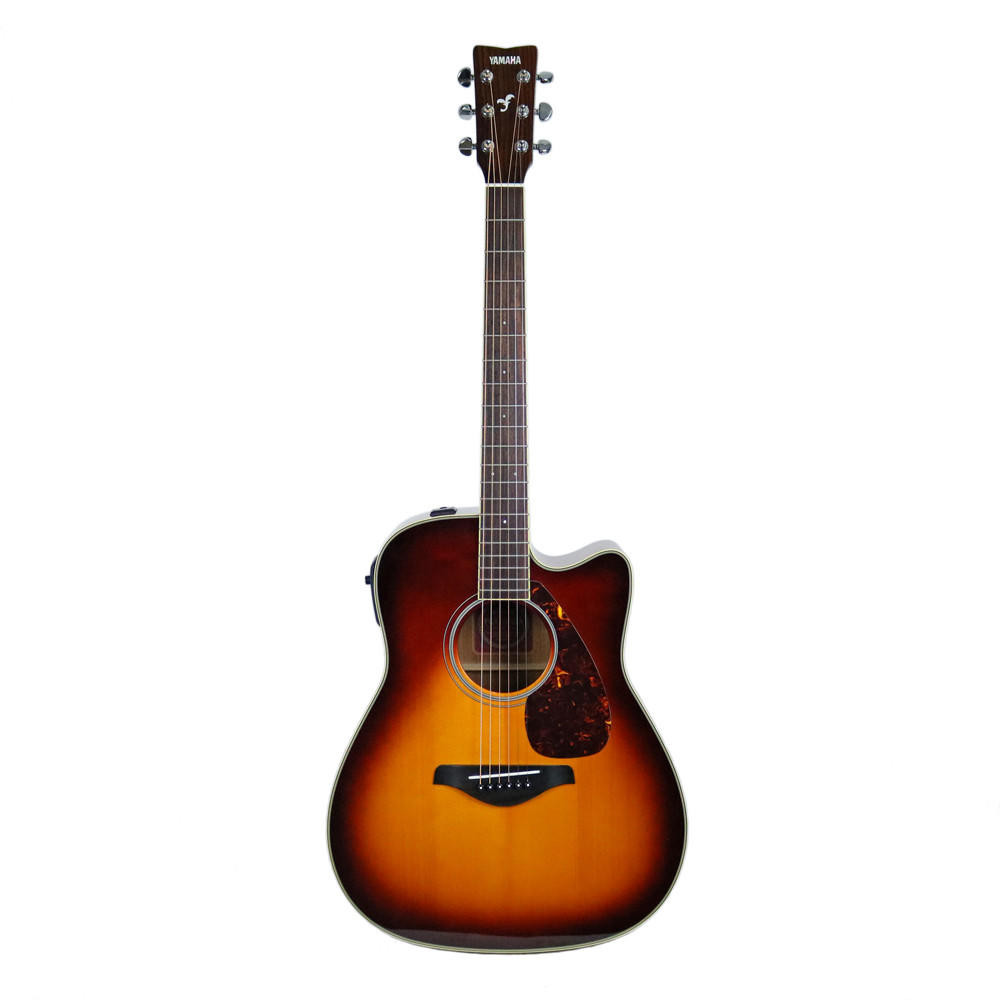 Used Yamaha FGX720SCA Acoustic Electric Guitar in Brown Sunburst