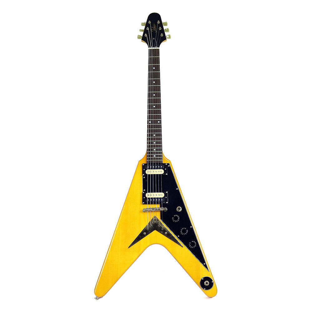 2012 Tokai FV48 Flying V Electric Guitar Natural Finish | Cream