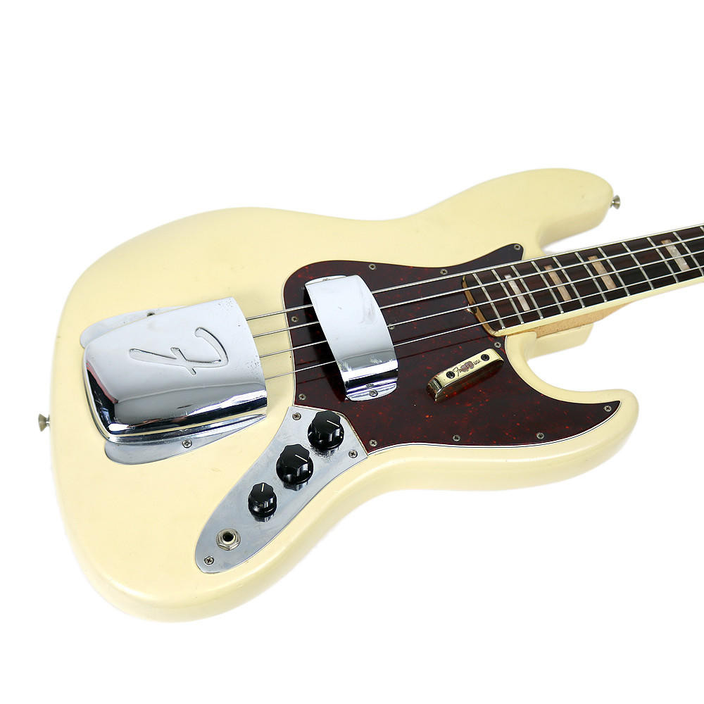 1969 Fender Jazz Bass Refinished Olympic White | Cream City Music