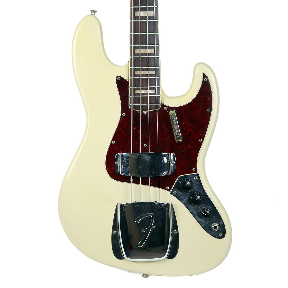 1969 Fender Jazz Bass Refinished Olympic White | Cream City Music