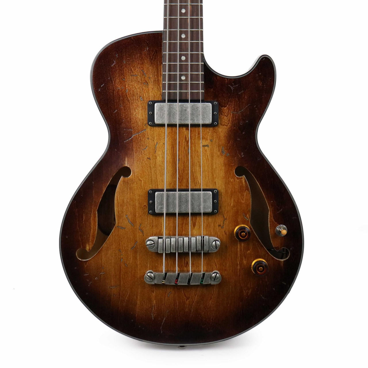 ibanez tobacco burst Ibanez AGBV200ATCL Artcore Semi-Hollow Body Bass in Tobacco Burst Low Gloss