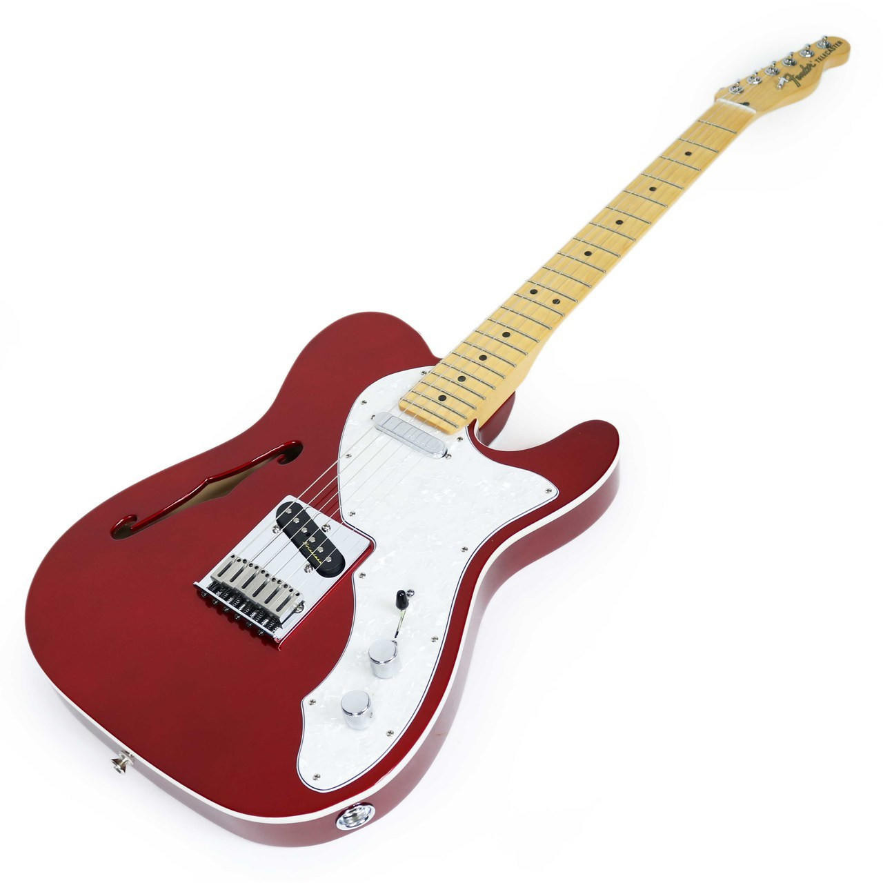 Fender Deluxe Telecaster Thinline Maple - Candy Apple Red | Cream