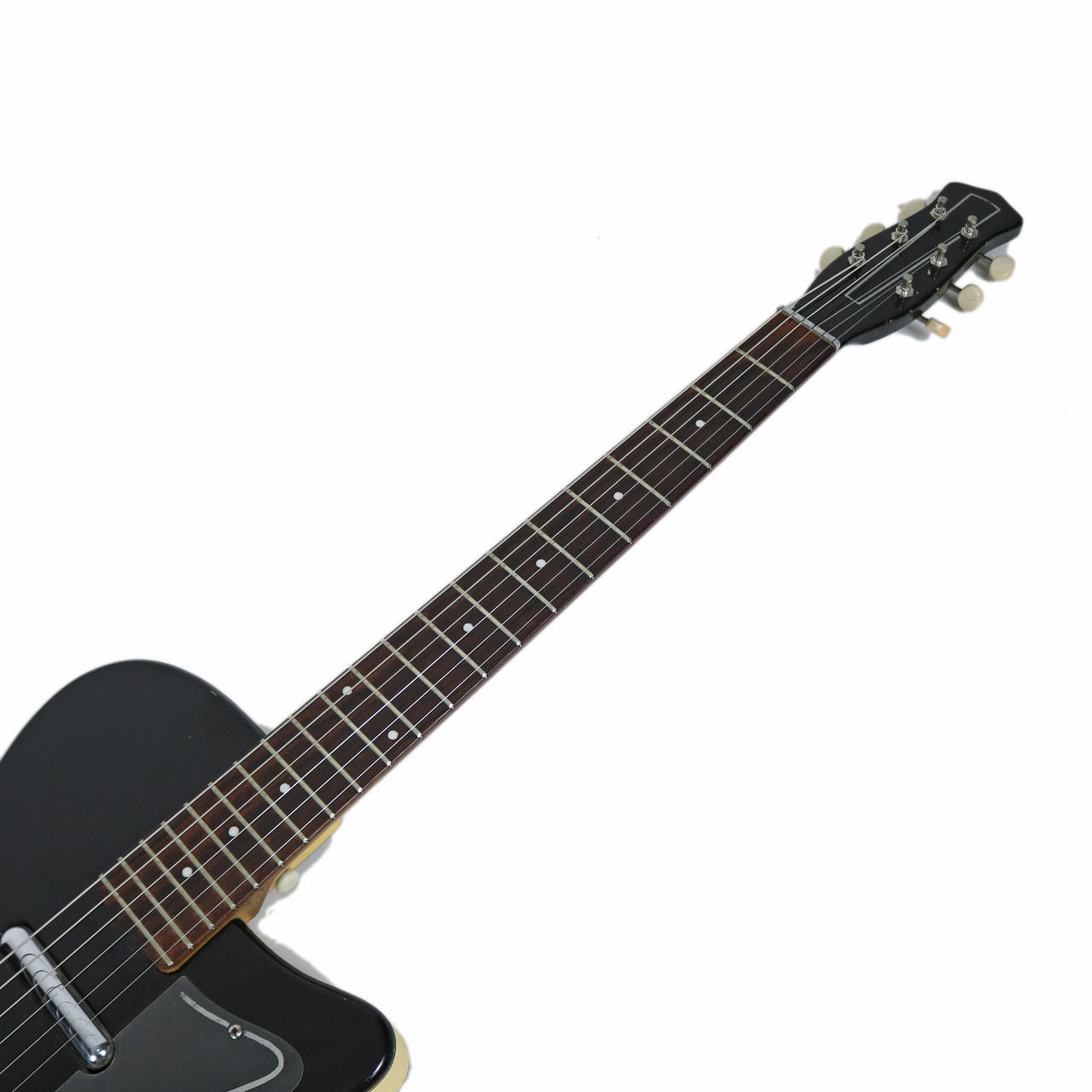 Vintage 1957 Danelectro U-1 Electric Guitar Black Finish | Cream
