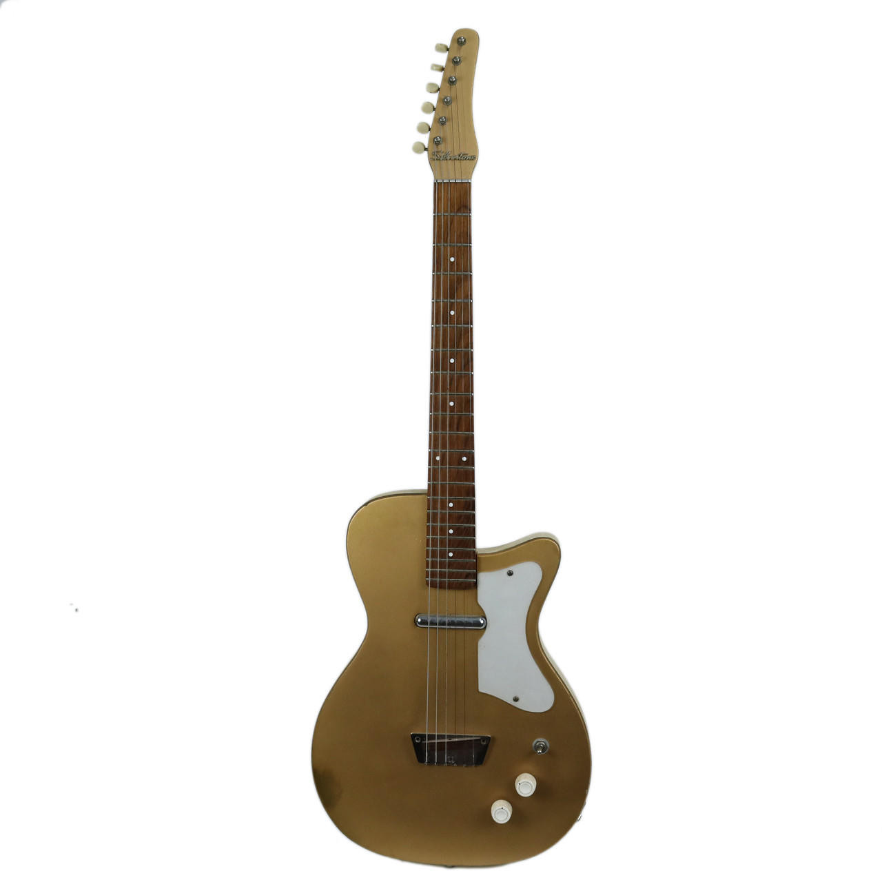 Vintage 1960 Silvertone Model 1415 Electric Guitar Gold Finish