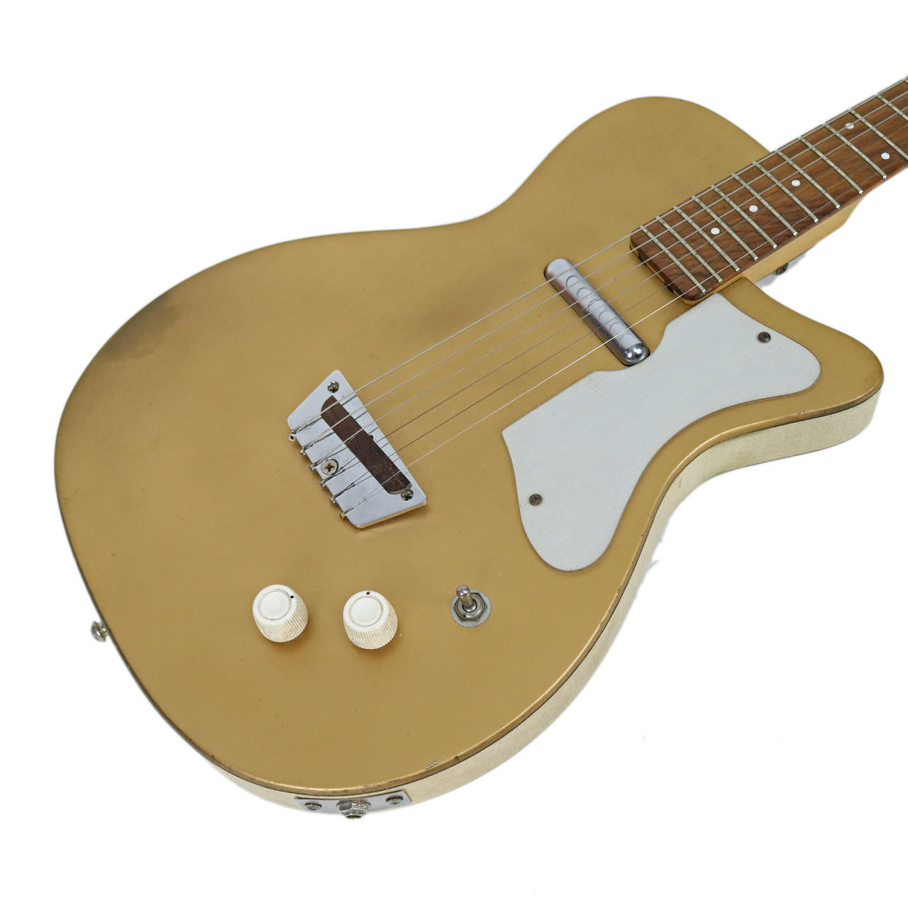 Vintage 1960 Silvertone Model 1415 Electric Guitar Gold Finish